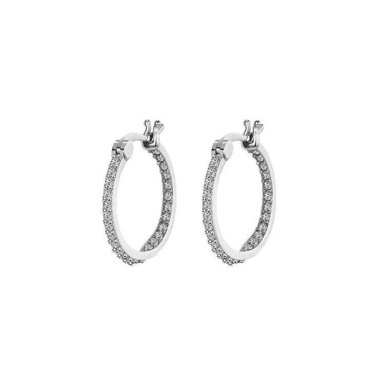 Mast Industria Italiana Orecchini Cerchio Argento Pavé Medical Jewels