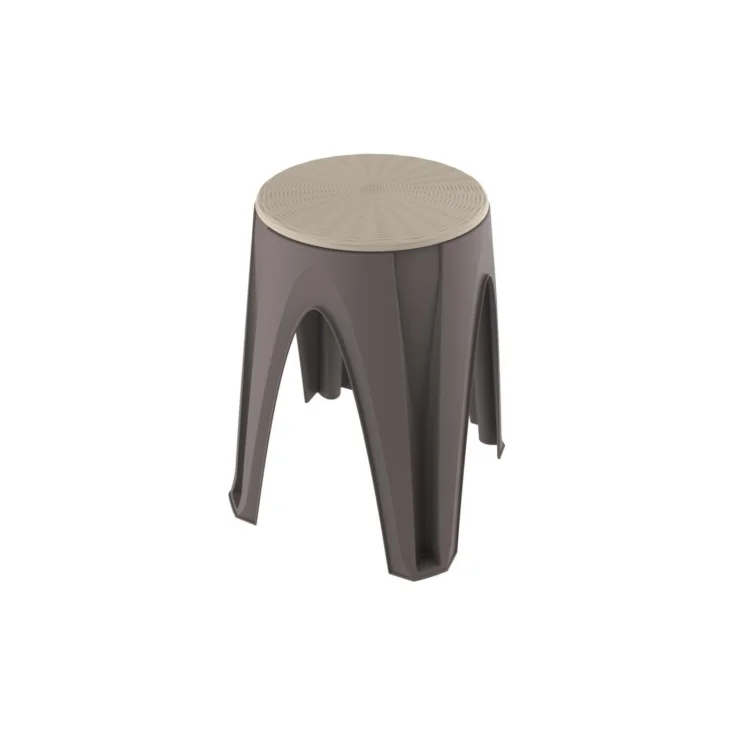 TABURETE REDONDO REDONDO TAUPE