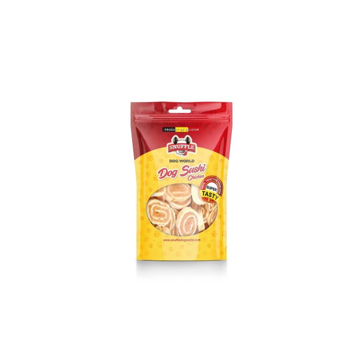 SNACK PARA PERROS SUSHI POLLO 80G SNUFFLE