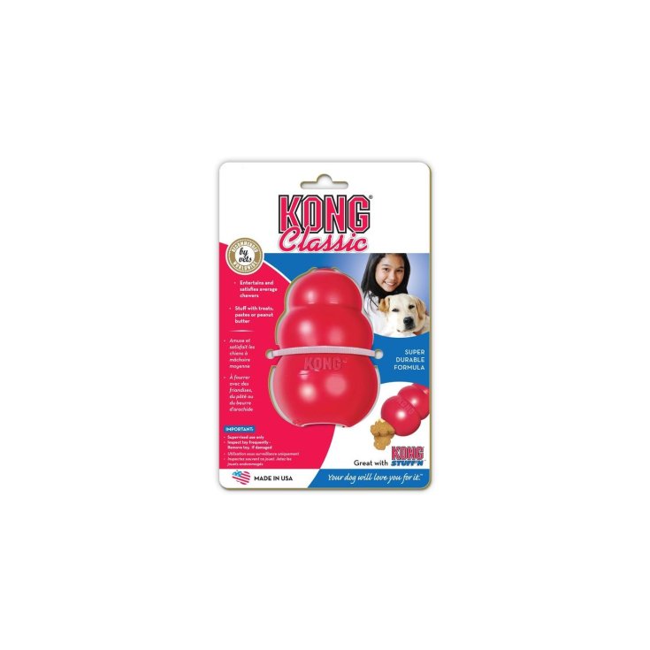 KONG PEQUEÑO CLÁSICO 114 GR 1-10KG ROJO