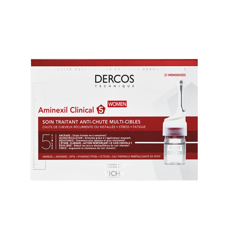 Contaminar pétalo Regeneración Dercos Aminexil Clinical 5 Donna Vichy - Farmacia Loreto