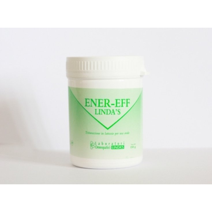 Suplemento alimenticio en polvo de laboratorio homeopático Linda's Ener-Eff Lindas 150 g