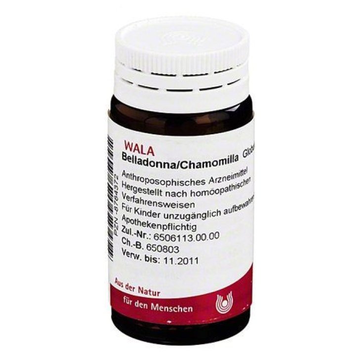 Wala Belladonna Chamomilla Remedio Homeopático En Glóbulos 20g