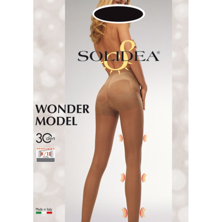 Medias Solidea Wonder Modelo 30 Color Arena Talla 4
