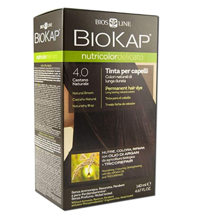 Línea Bios Biokap Nutricolor Delicato 4,00 Castaño Natural 140ml