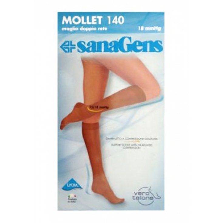 SanaGens Mollet 140DEN Medias hasta la rodilla Color Negro Talla 2