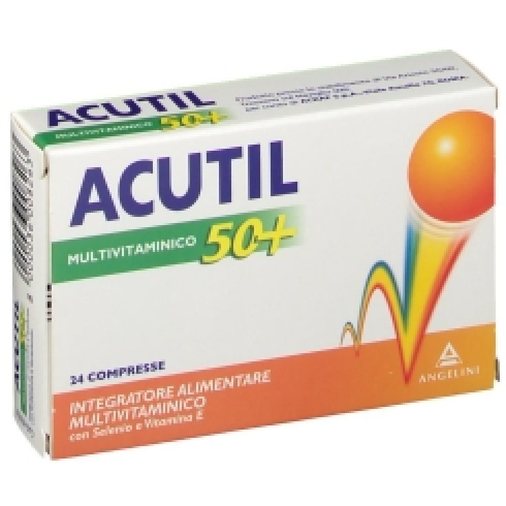 Angelini Acutil Senior 50+ Complemento Alimenticio Multivitamínico 24 Comprimidos