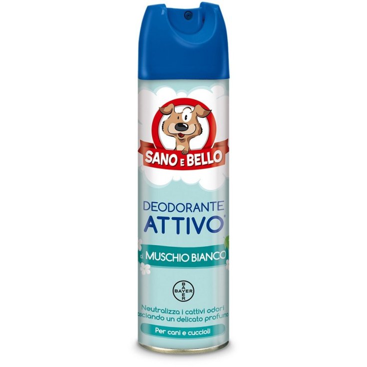 Bayer Sano E Bello Desodorante Activo Con Almizcle Blanco Higiene Para Perros 250ml