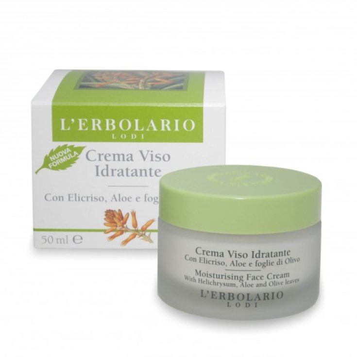 L'Erbolario Crema Facial Hidratante con Helichrysum Aloe y Hojas de Olivo 50ml