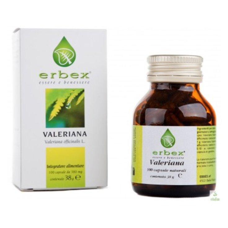 Erbex Valeriana Complemento Alimenticio 100 Capsulas De 380mg