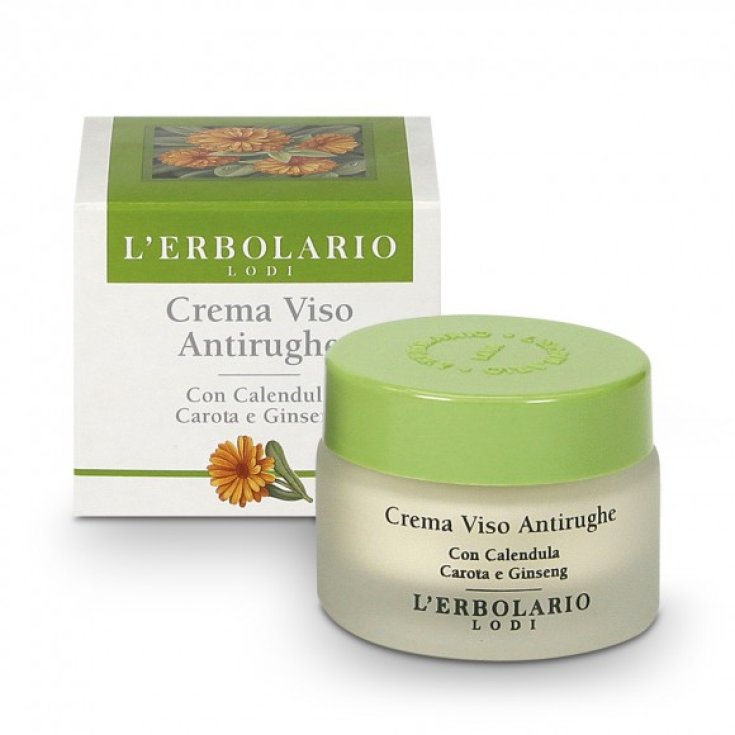 L'Erbolario Crema Facial Antiarrugas con Caléndula, Zanahoria y Ginseng 30ml