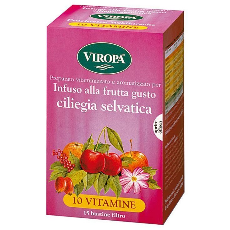 Viropa-10 Vitamins Vitamintee Infusión De Cereza Silvestre Con Vitaminas 15 Sobres