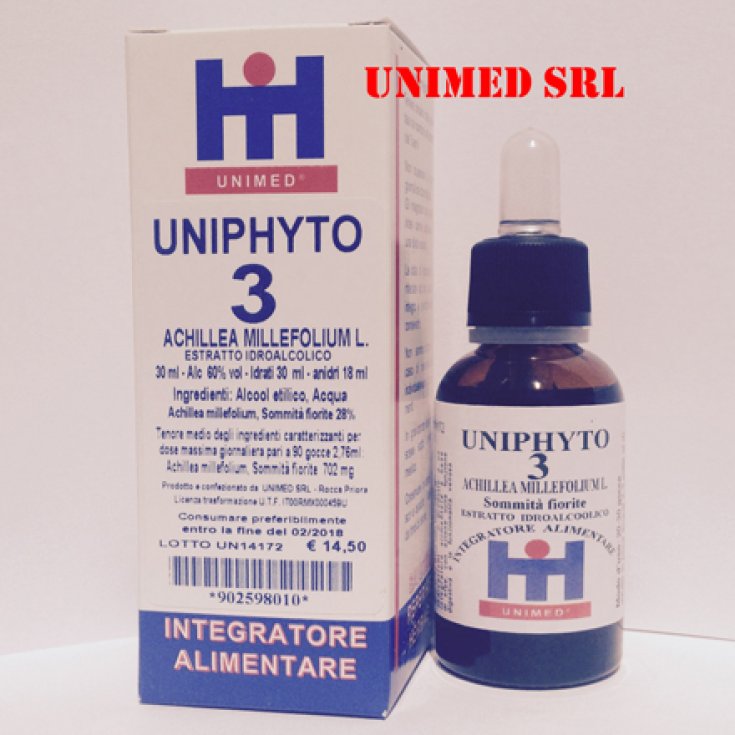 Unimed Uniphyto 3 Achillea Millefolium L. Extracto Hidroalcohólico 30ml