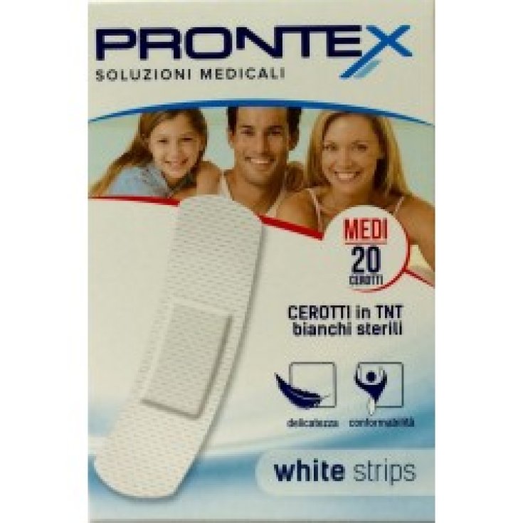 Safety Prontex Tiras Blancas Parches Blancos 20 Parches Medianos