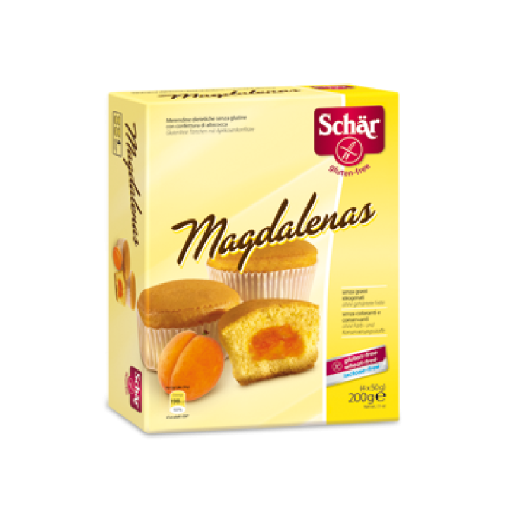 Schar Magdalenas Snacks Con Mermelada De Albaricoque Sin Gluten 200g (4x50g)