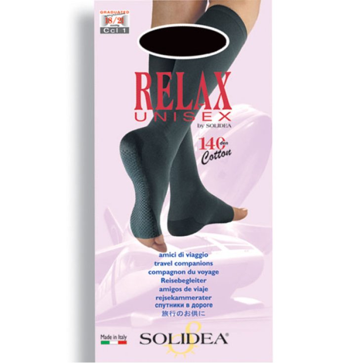 Solidea Relax 140 Medias Punta Abierta Unisex Color Azul Talla 4-Xl