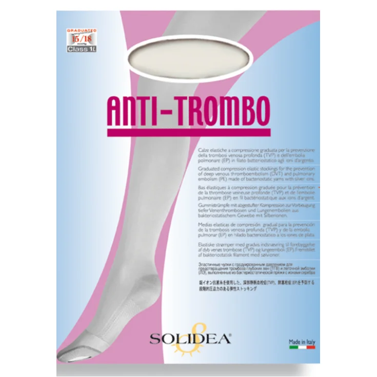 Calcetines Antitrombo Solidea Color Blanco Talla S