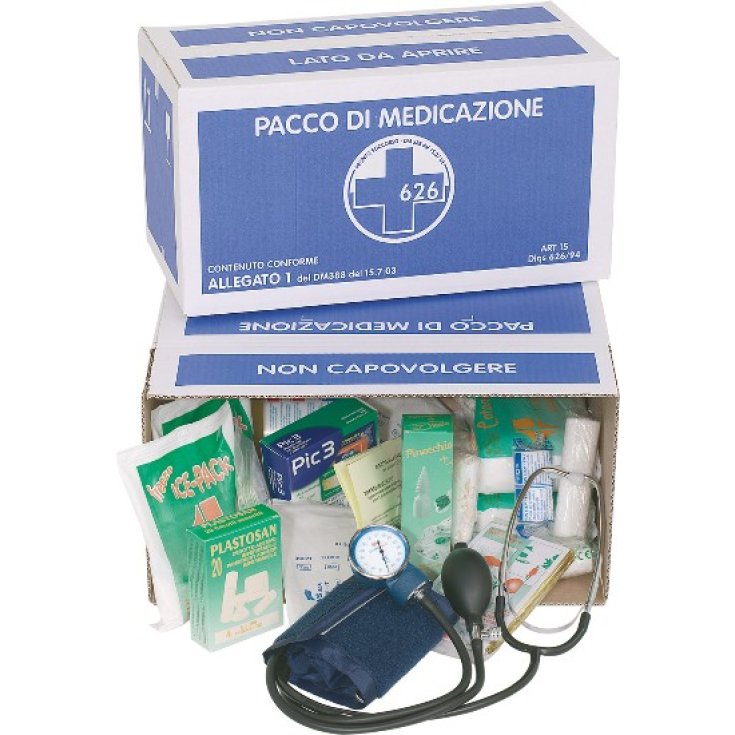Paquete de medicamentos de maquillaje con esfigmómetro básico