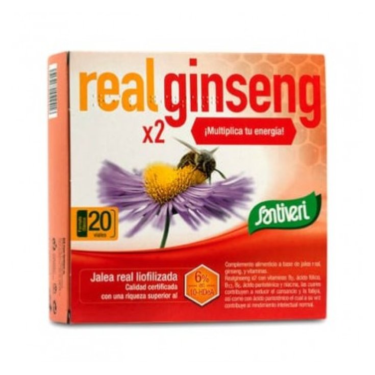 Santiveri Real Ginseng X2 Complemento Alimenticio 20 Viales x10ml