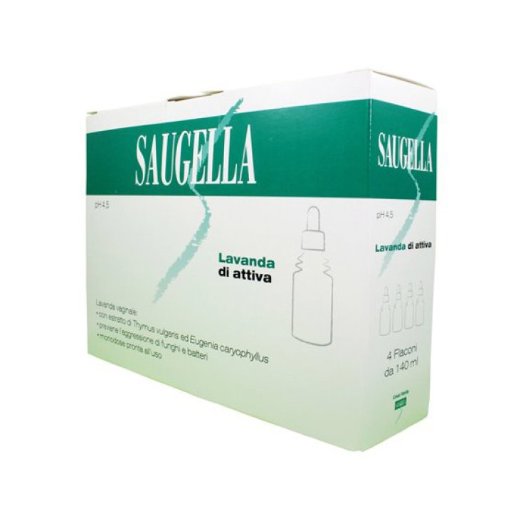 Saugella Lavanda Activa Ph 4.5 Antifúngico Acción Antibacteriana 4x140ml