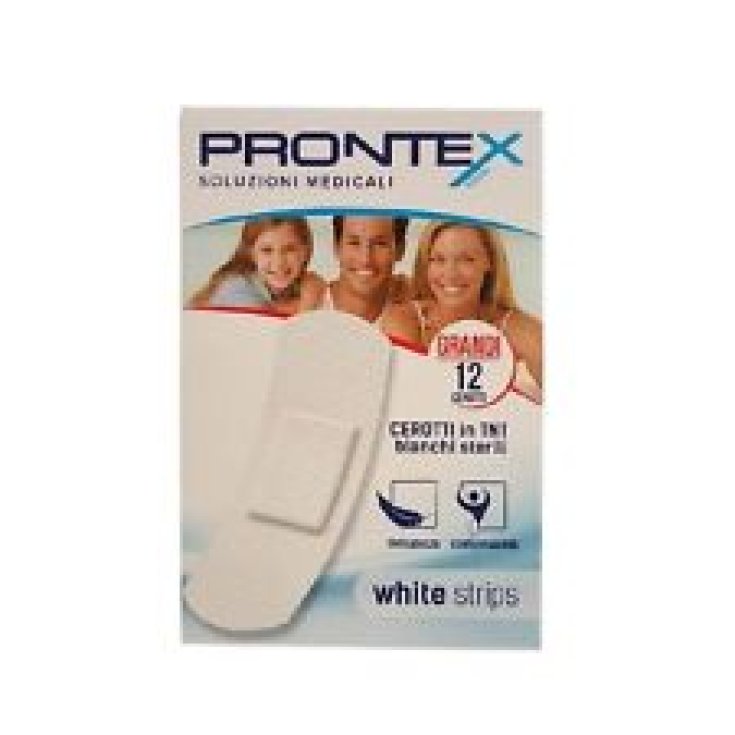 Safety Prontex Tiras Blancas Parches Blancos 12 Parches Grandes