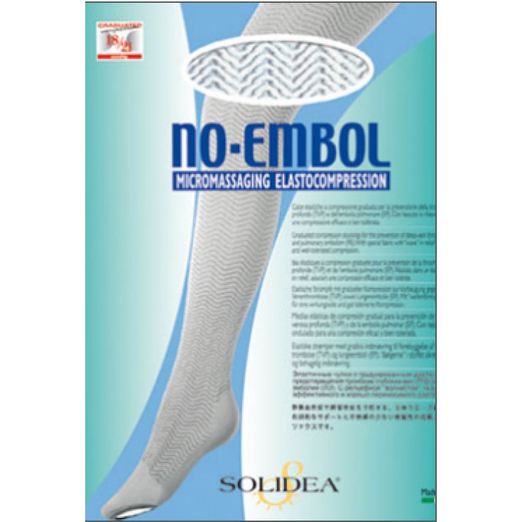 Calcetín Solidea No Embol Prevención Trombosis Color Blanco Talla M