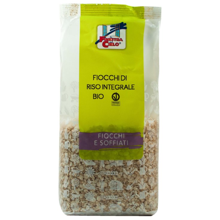 La Finestra Sul Cielo Copos de Arroz Integral Ecológico Cereales de Desayuno 500g