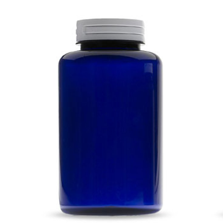 Botella de vidrio Pet azul con tapón y precinto 100ml