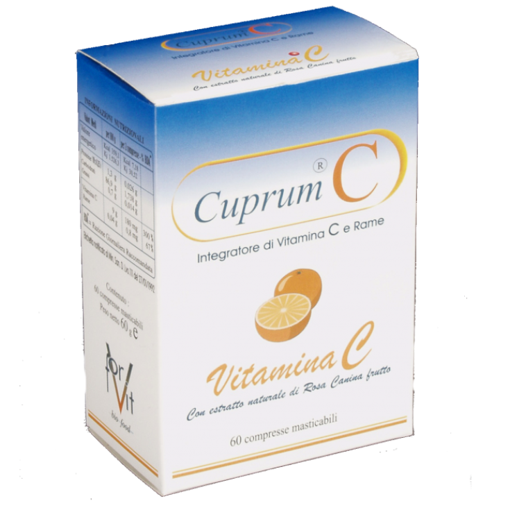 Cuprum C Vitamina C y Cobre Complemento Alimenticio 60 Comprimidos Masticables