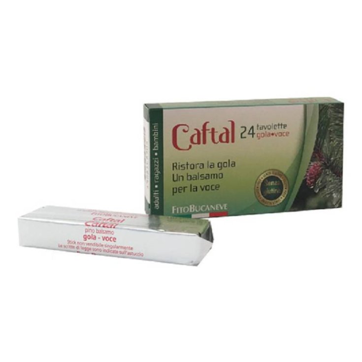 FitoBucaneve Caftal Garganta Voz Caramelos Balsámicos 24 Comprimidos 60g