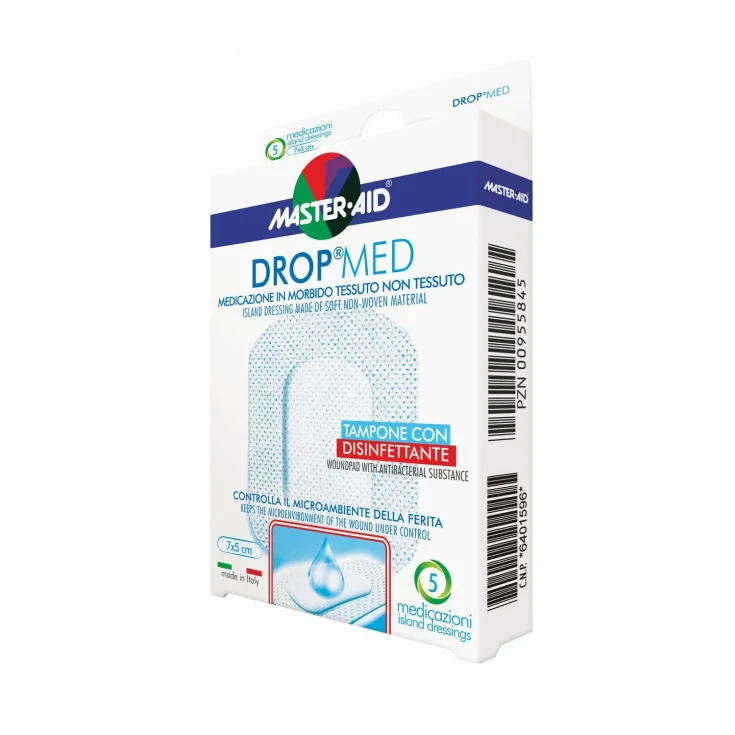 Apósito Master-Aid® Drop® De Tela No Tejida Suave 10,5x15 cm 5 Piezas