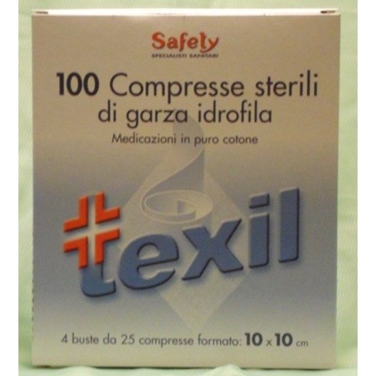 Safety Texil Gasa Esteril 10x10cm 100 Comprimidos Gasa Esteril