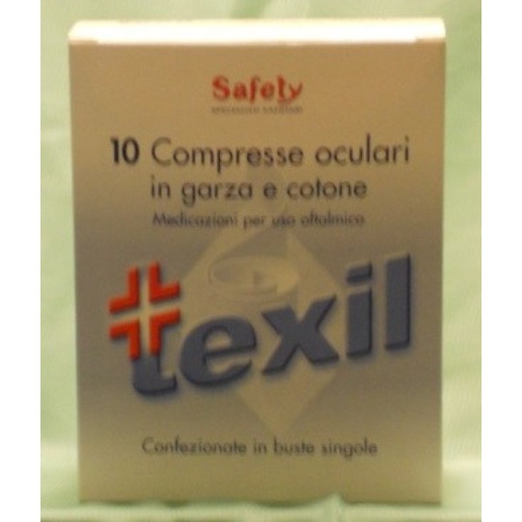 Gasa Ocular Estéril Desechable Safety Texil 10 Comprimidos Oculares En Gasa Y Algodón