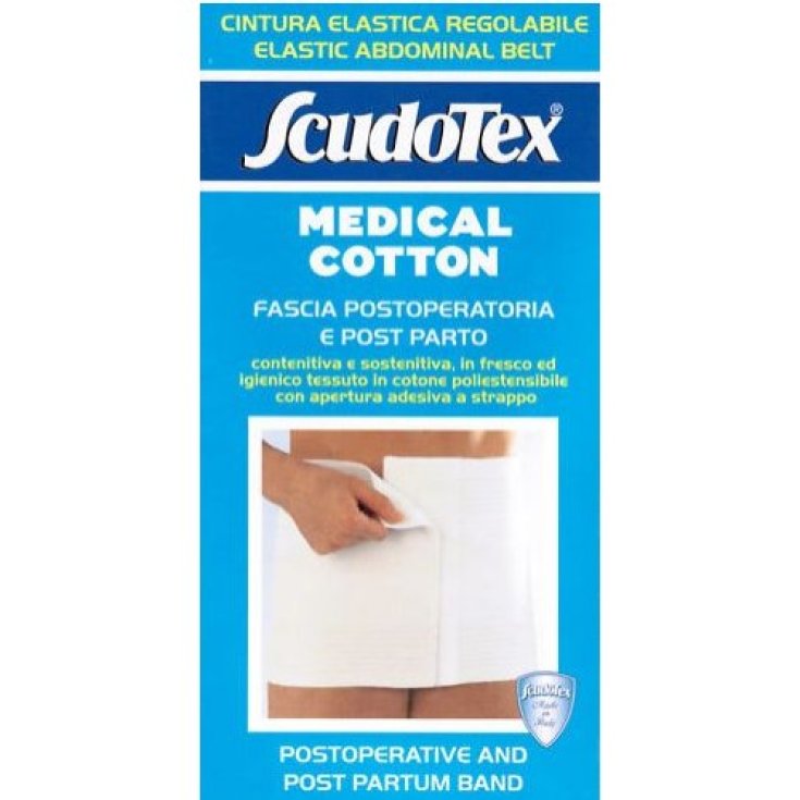 Cinturón de contención postoperatorio Scudotex Cotton San Color blanco Talla 7