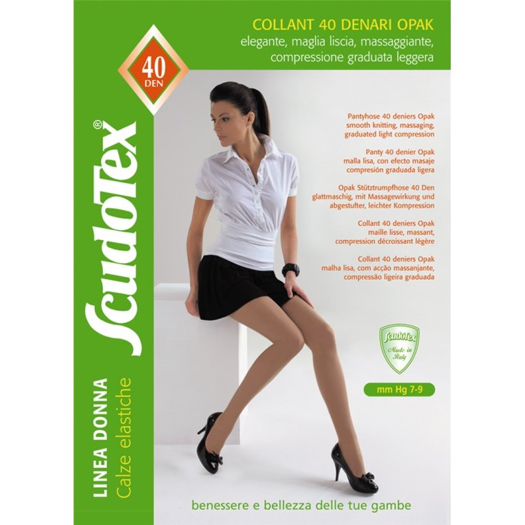 Panty Luropas Scudotex 40 Denari Opak Color Negro Talla 3 Art.460 Claresse