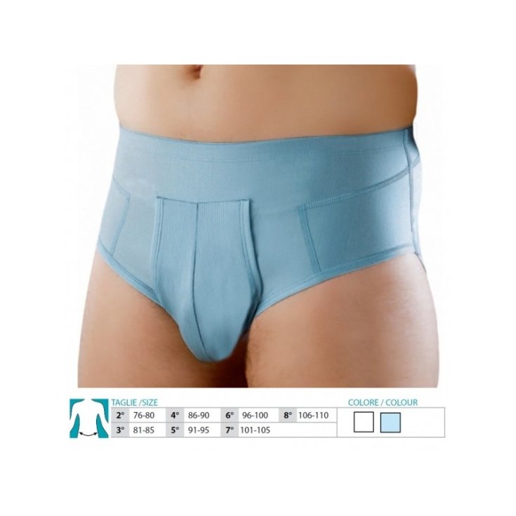 Safte Orione 515 Hernia Inguinal Slip Color Azul Claro Talla 2