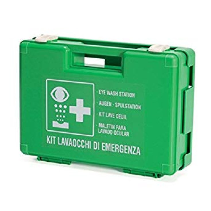 Kit de lavado de ojos de emergencia de primeros auxilios Steroglass