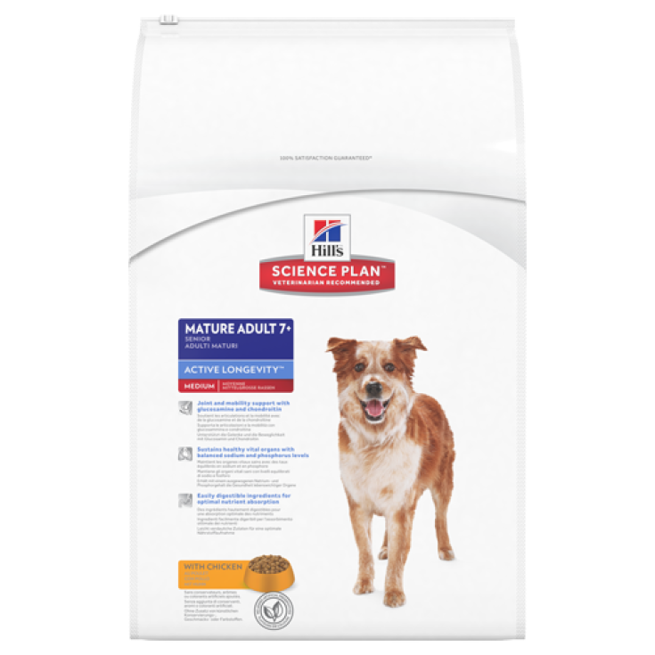 Hill's Science Plan Canine Adult Adult 7+ Active Longevity Tamaño Mediano con Pollo 1kg