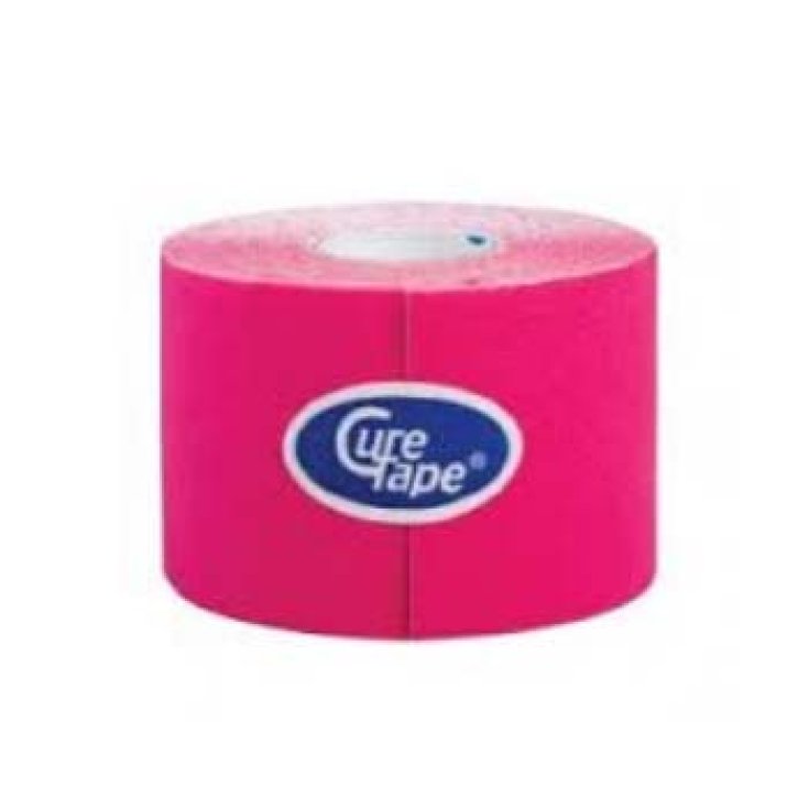 Parche CureTape Para Vendaje Funcional Color Rosa 5cm x5m