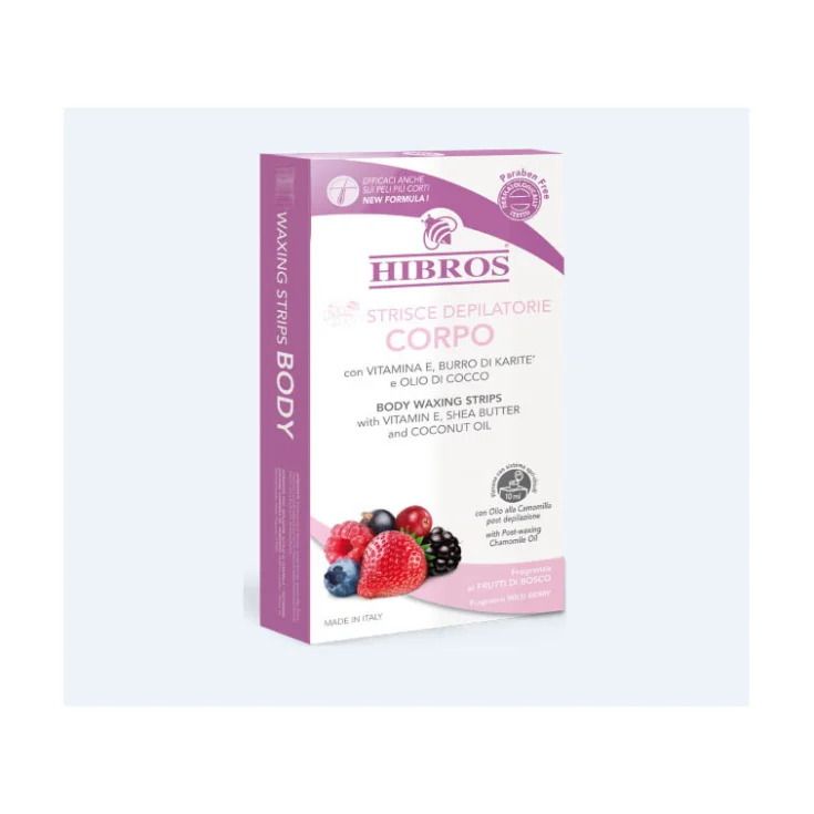 Hibros Corporal Tiras Depilatorias 20 Piezas