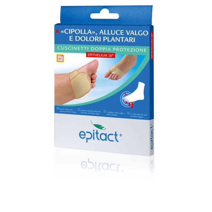 Epitact Hallux Valgus Almohadillas para el dolor plantar Doble protección Epitelio 26 Tamaño L 1 par