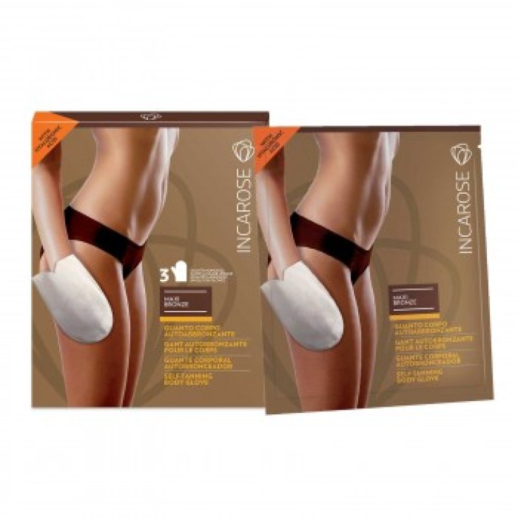 IncaRose Maxi Bronze - Guante autobronceador desechable para el cuerpo, 3 piezas