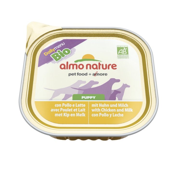 Almo Nature Menú Diario Bio Perro Cachorro con Pollo y Leche 100g