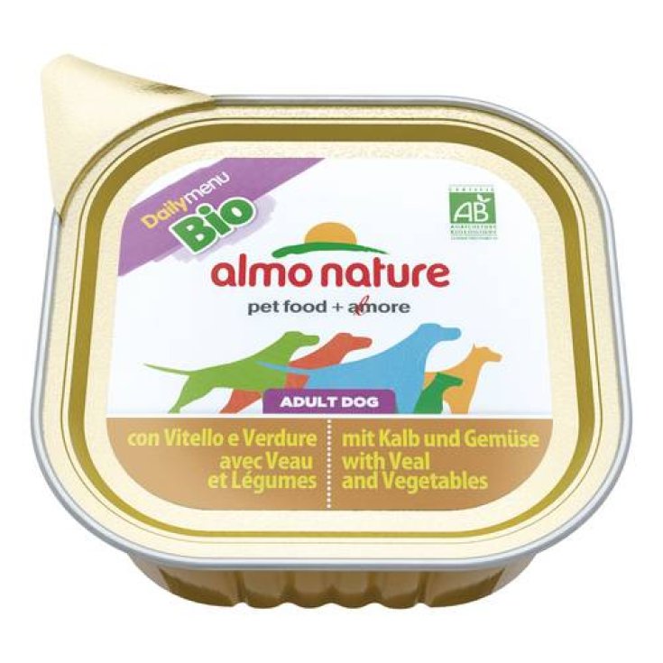 Almo Nature Daily Menu Alimento Bio Para Perros Con Ternera Y Verduras 100g