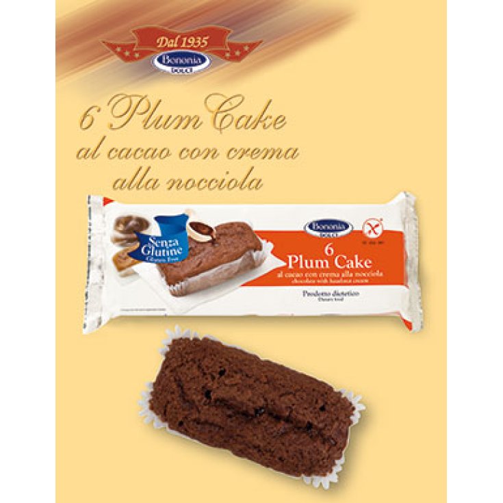Bononia Plum Cake Con Cacao Con Crema De Avellanas Sin Gluten 270g 6 Piezas