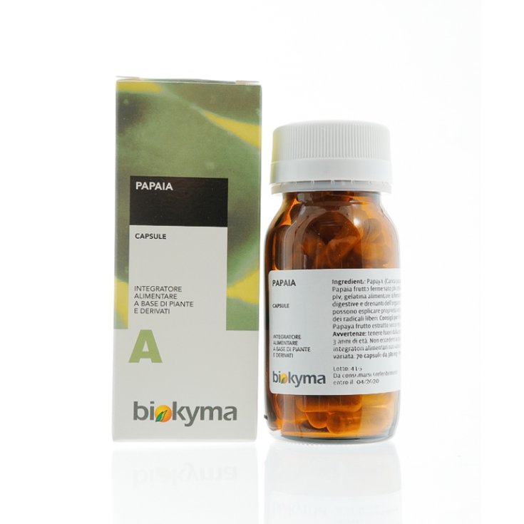 Biokyma Extracto De Papaya + Complemento Alimenticio En Polvo Botella 70 Cápsulas