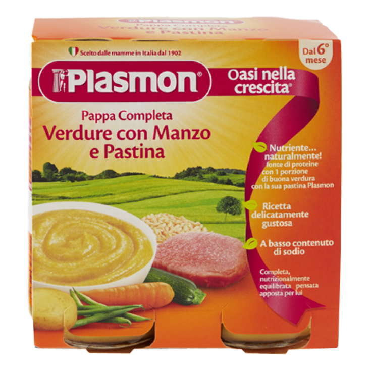 Plasmón Homogeneizado Completo Pappa Verduras Pastina Ternera