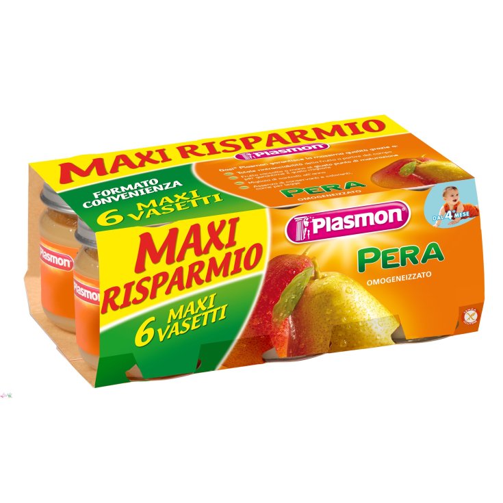 Plasmon Homogeneizado Pera Fruta 6x104g