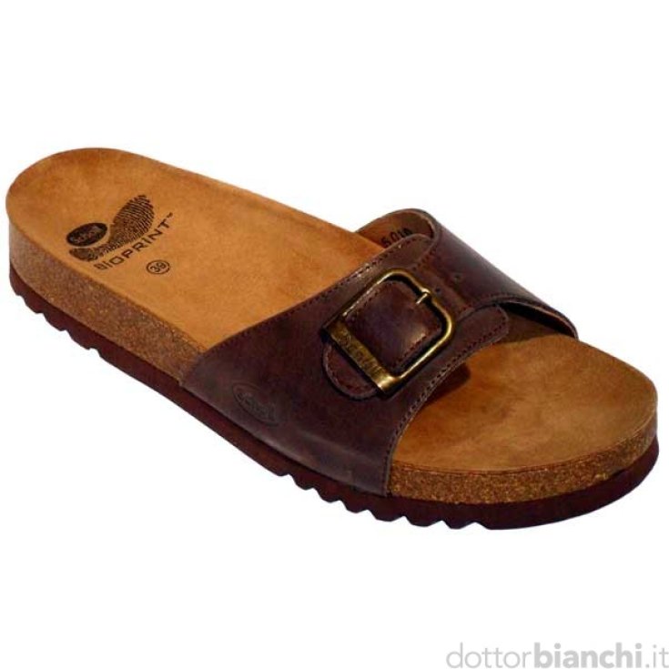 Zapatilla Scholl® Akumal En Bioprint® Plantilla Piel Color Marrón Oscuro Talla 40