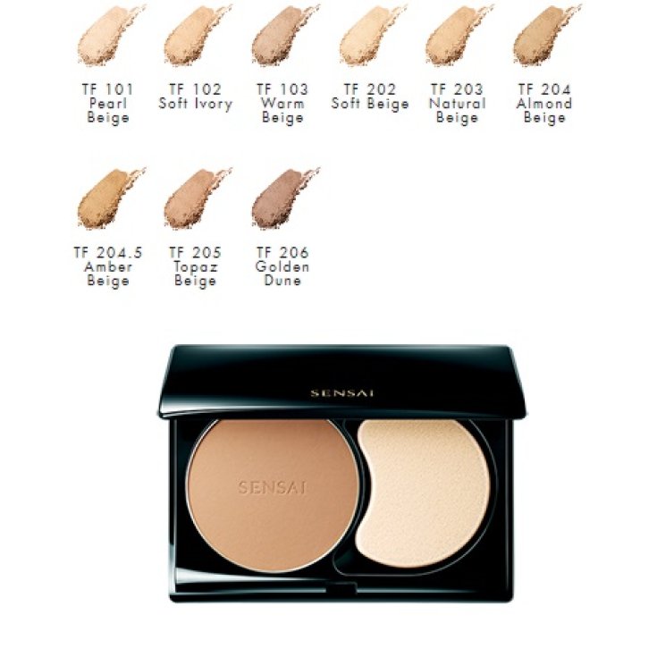 Kanebo Total Finish Recambio Base de maquillaje en polvo compacta 204.5 Amber Beige 12g